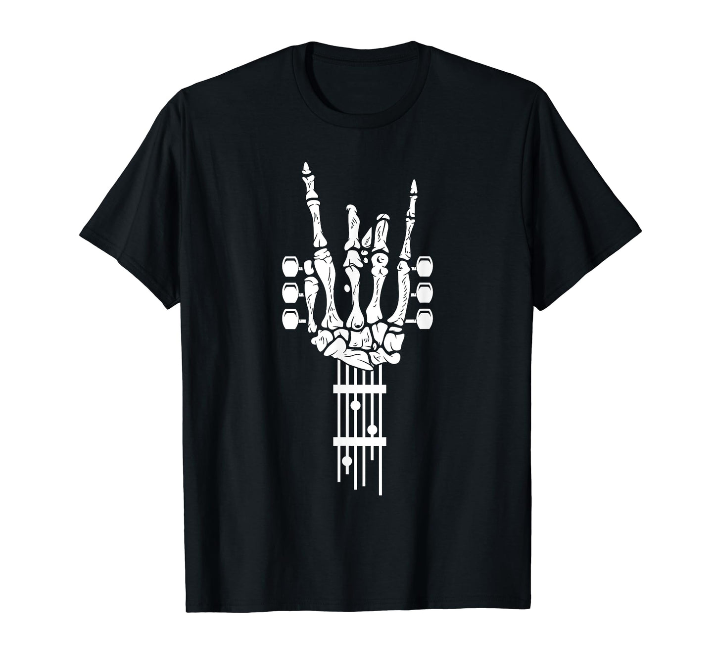 Apparel-Skeleton Guitar Head T-Shirt